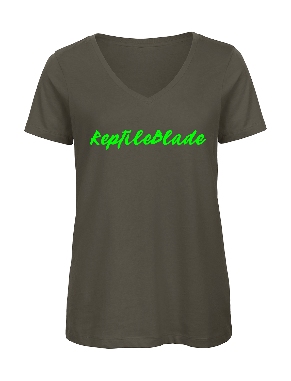 Miniature T-shirt femme col v "ReptileBlade"