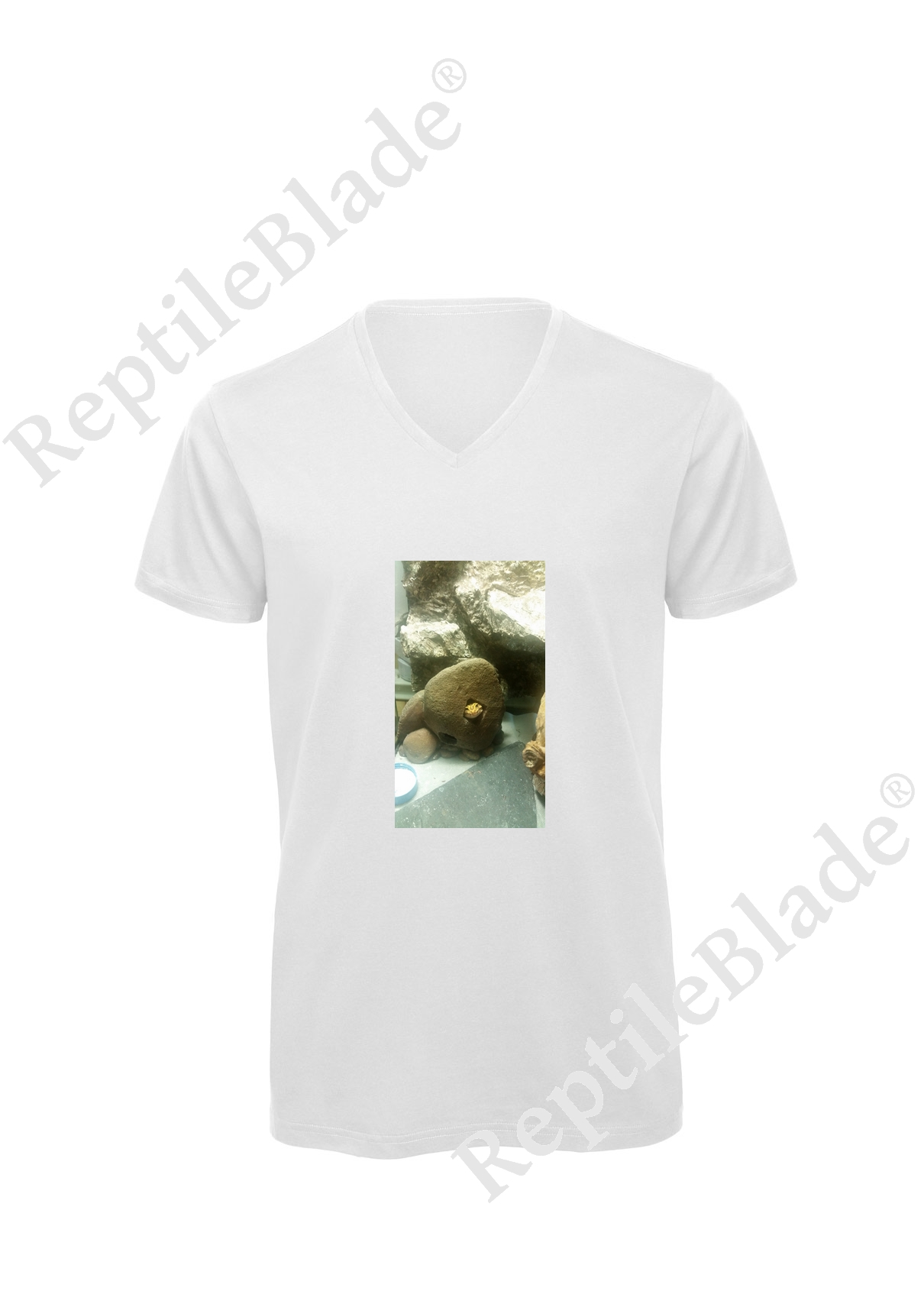 Miniature T-shirt homme col v "Lilo tortues"