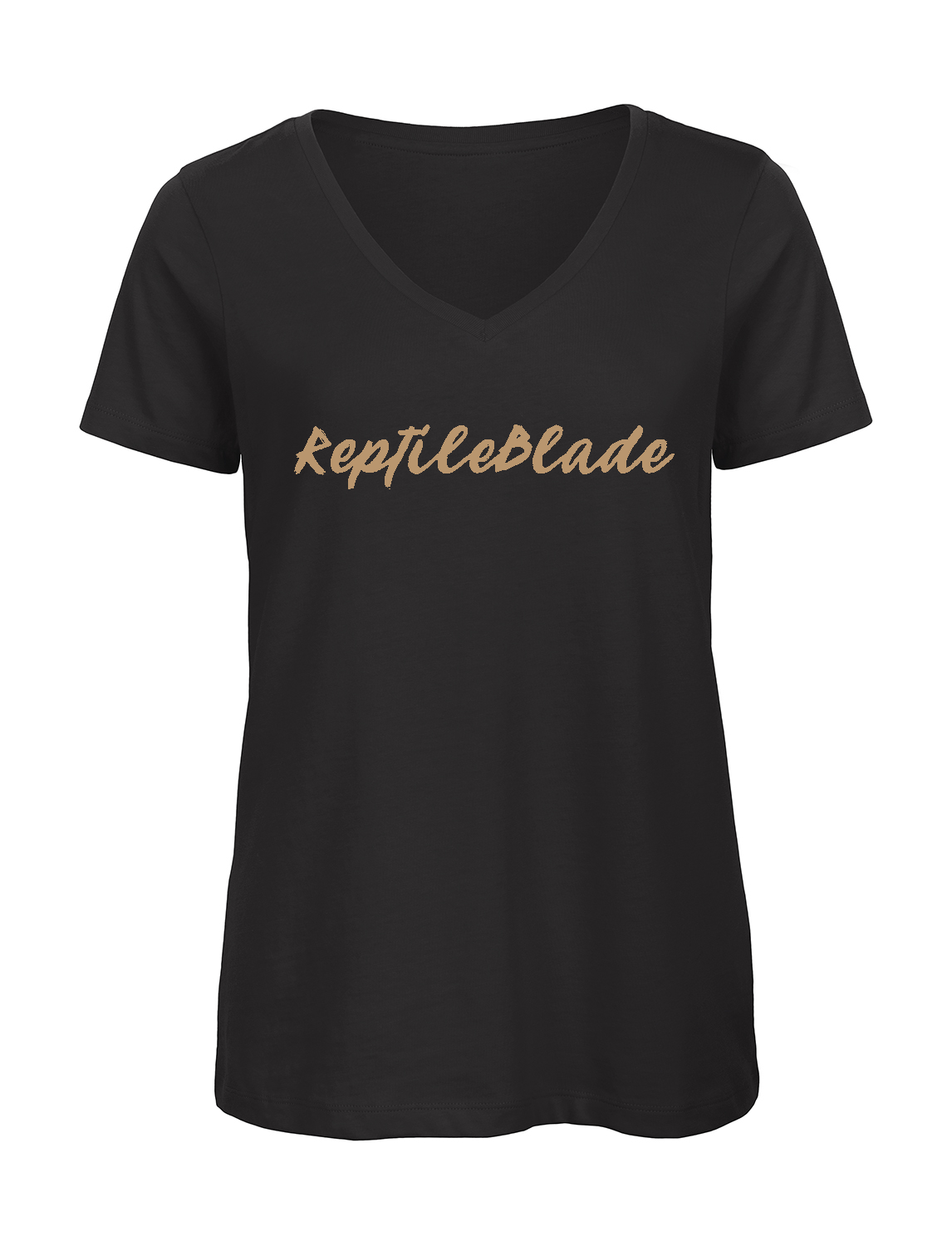 Miniature T-shirt femme col v "ReptileBlade"