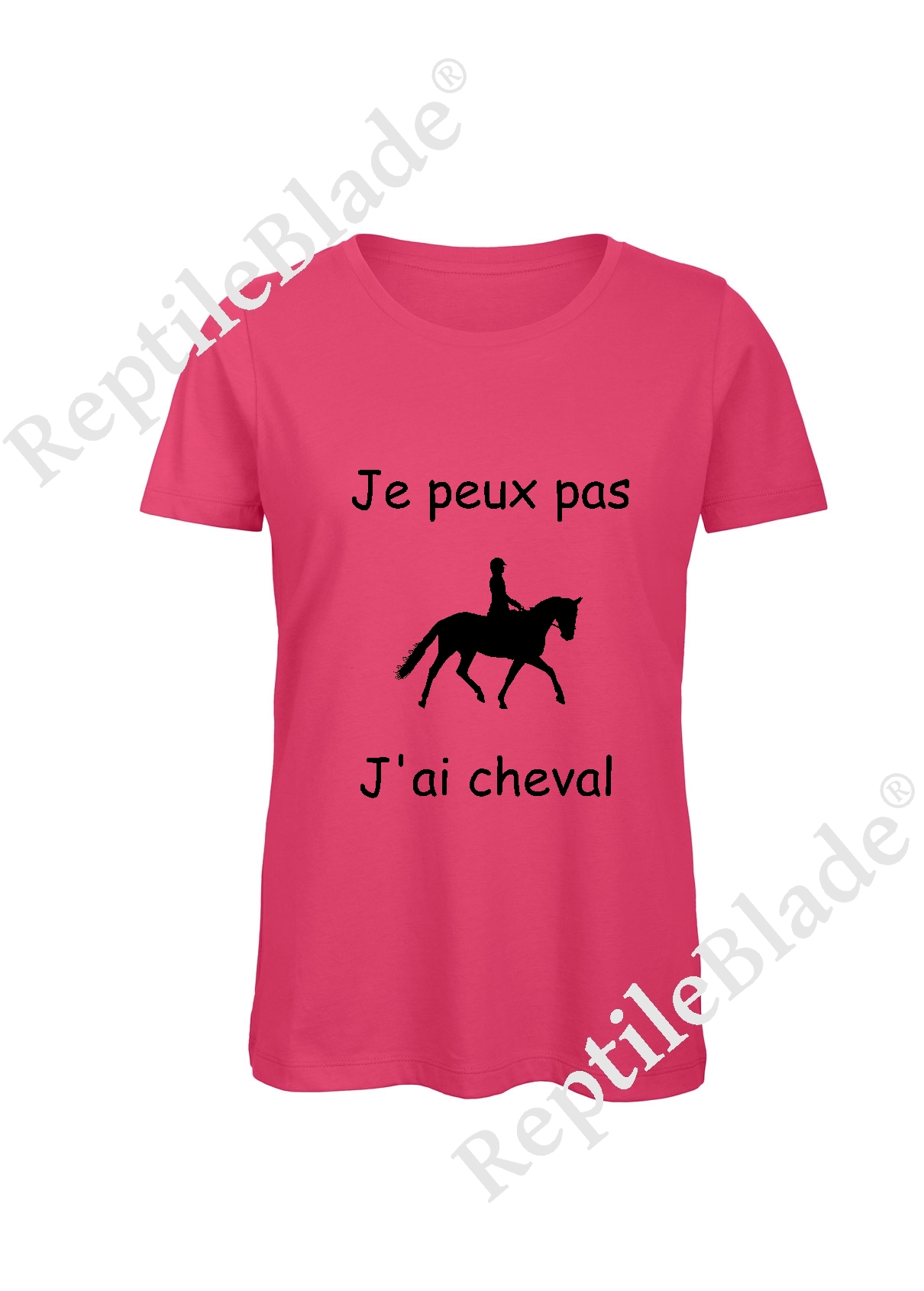Miniature T-shirt femme "Je peux pas j'ai cheval"