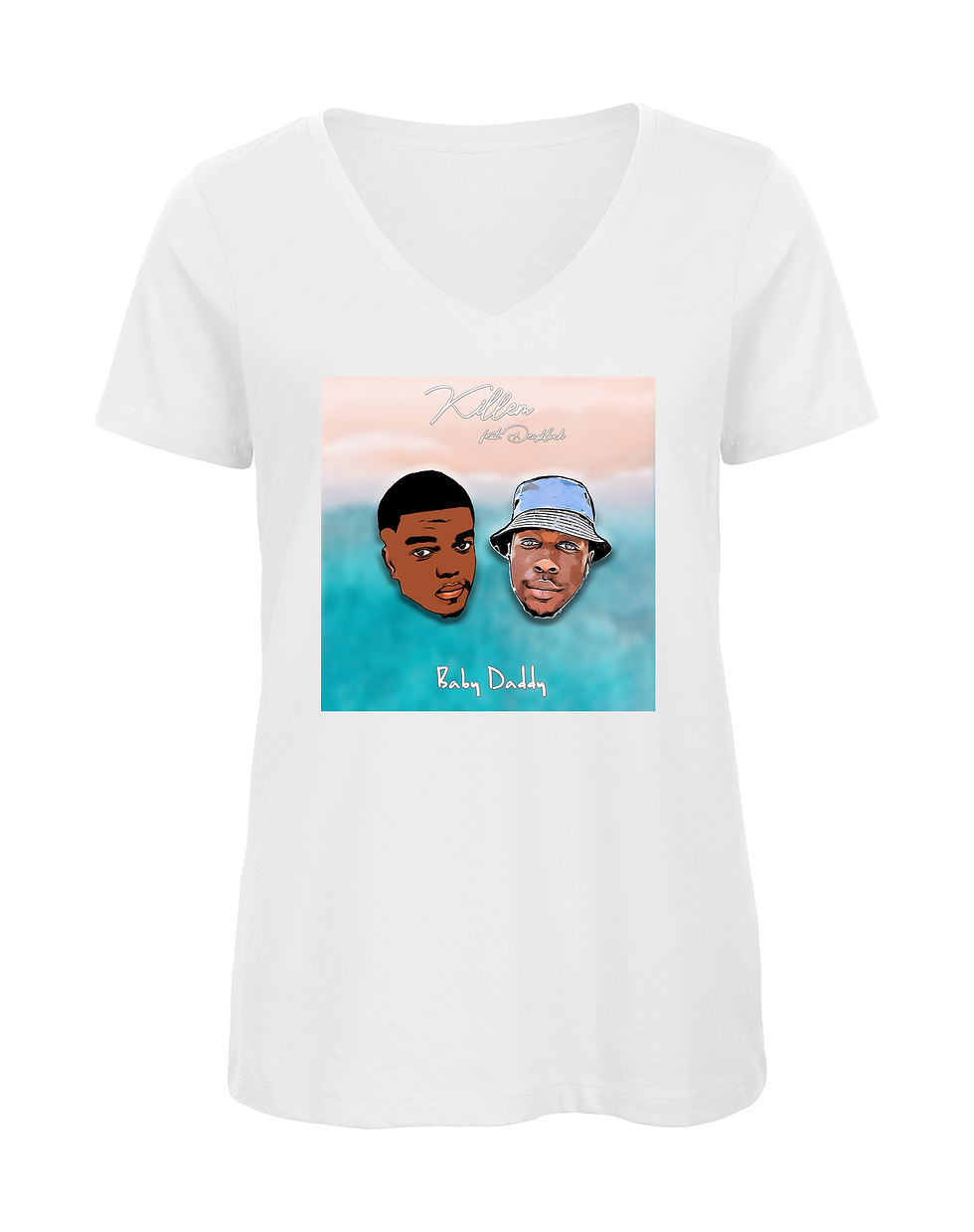 Миниатюра: T-shirt femme col v "Killem Officiel"