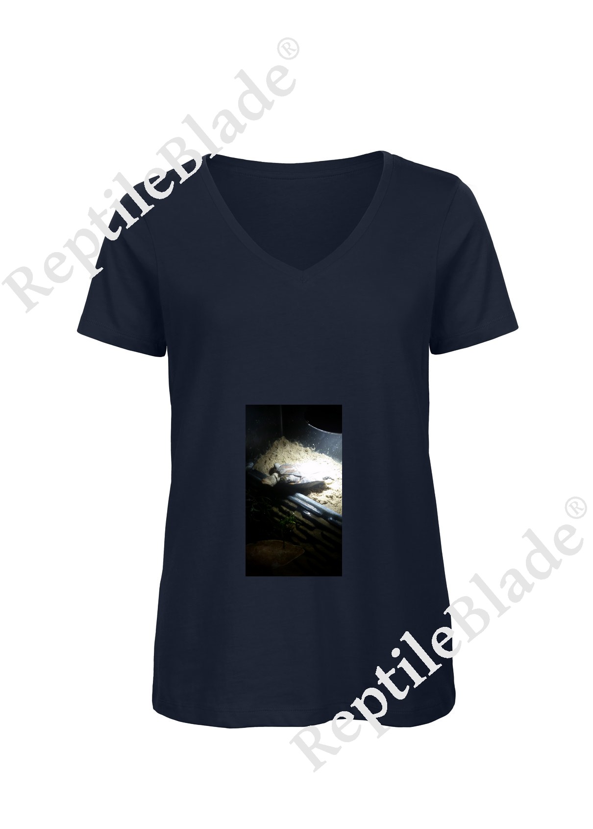 Miniature T-shirt femme col v "Lilo tortues"