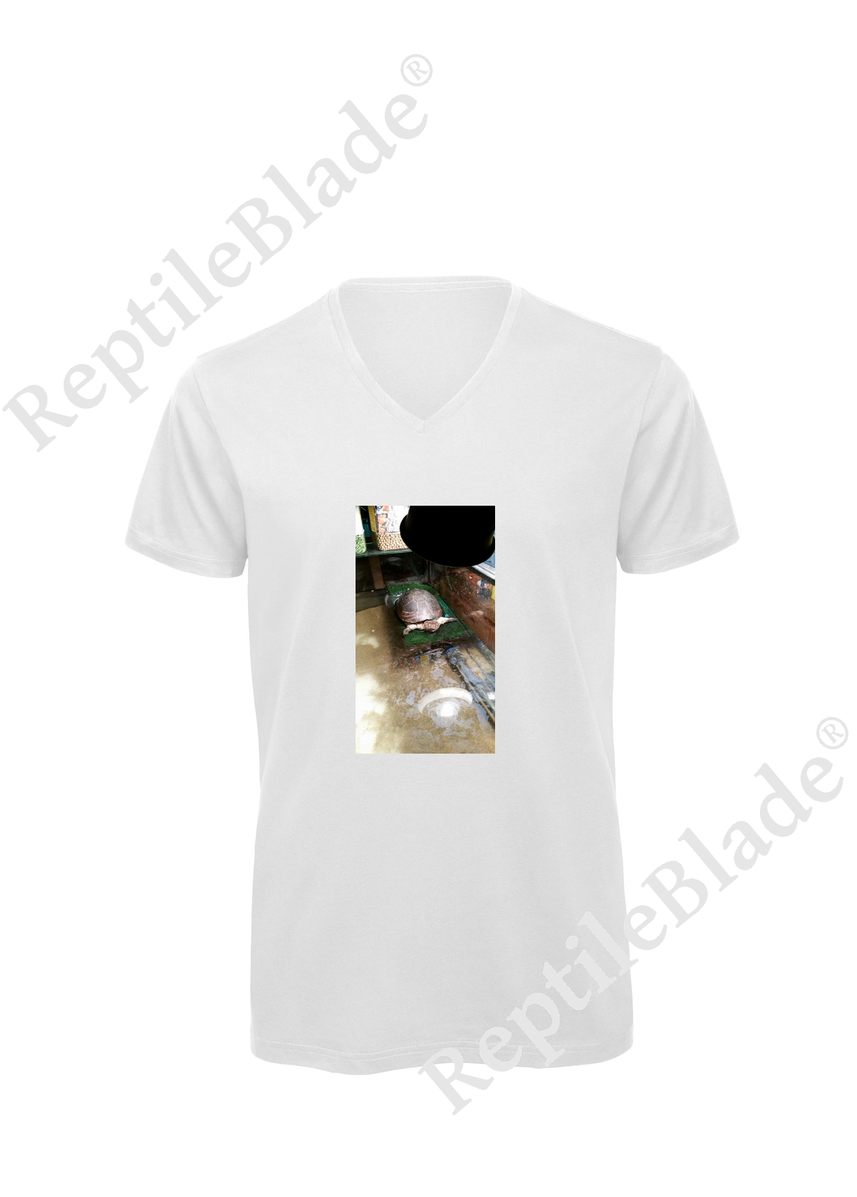 Miniature T-shirt homme col v "Lilo tortues"