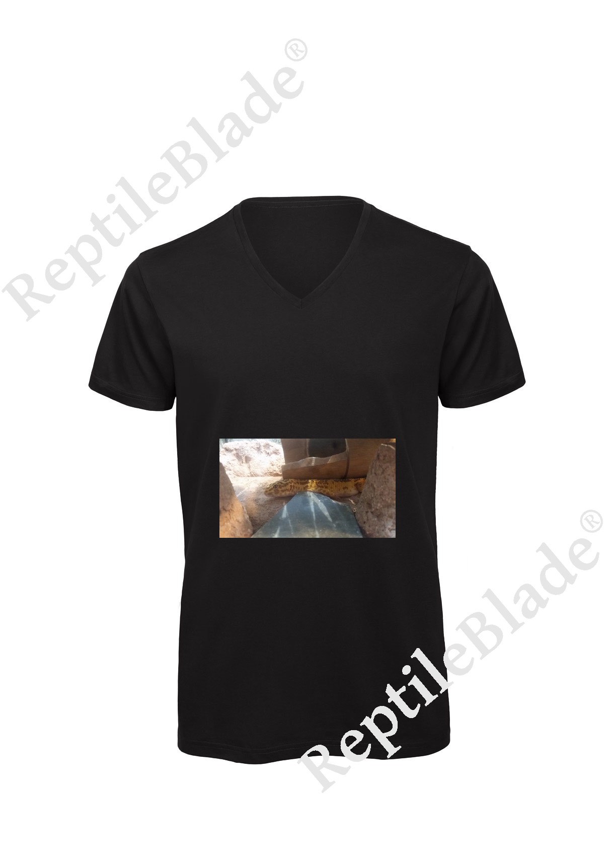 Miniature T-shirt homme col v "Lilo tortues"