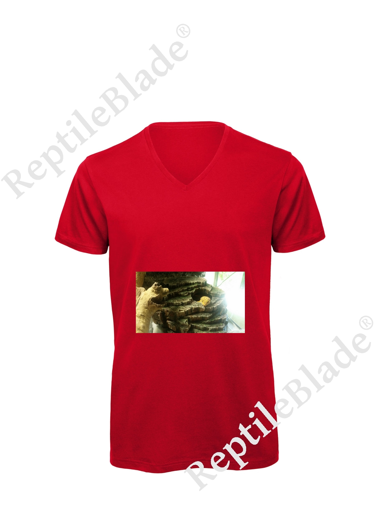 Miniature T-shirt homme col v "Lilo tortues"