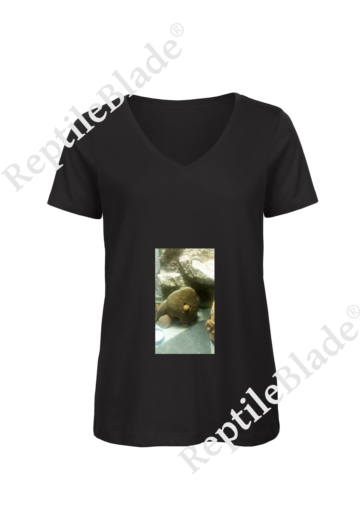 Miniature T-shirt femme col v "Lilo tortues"