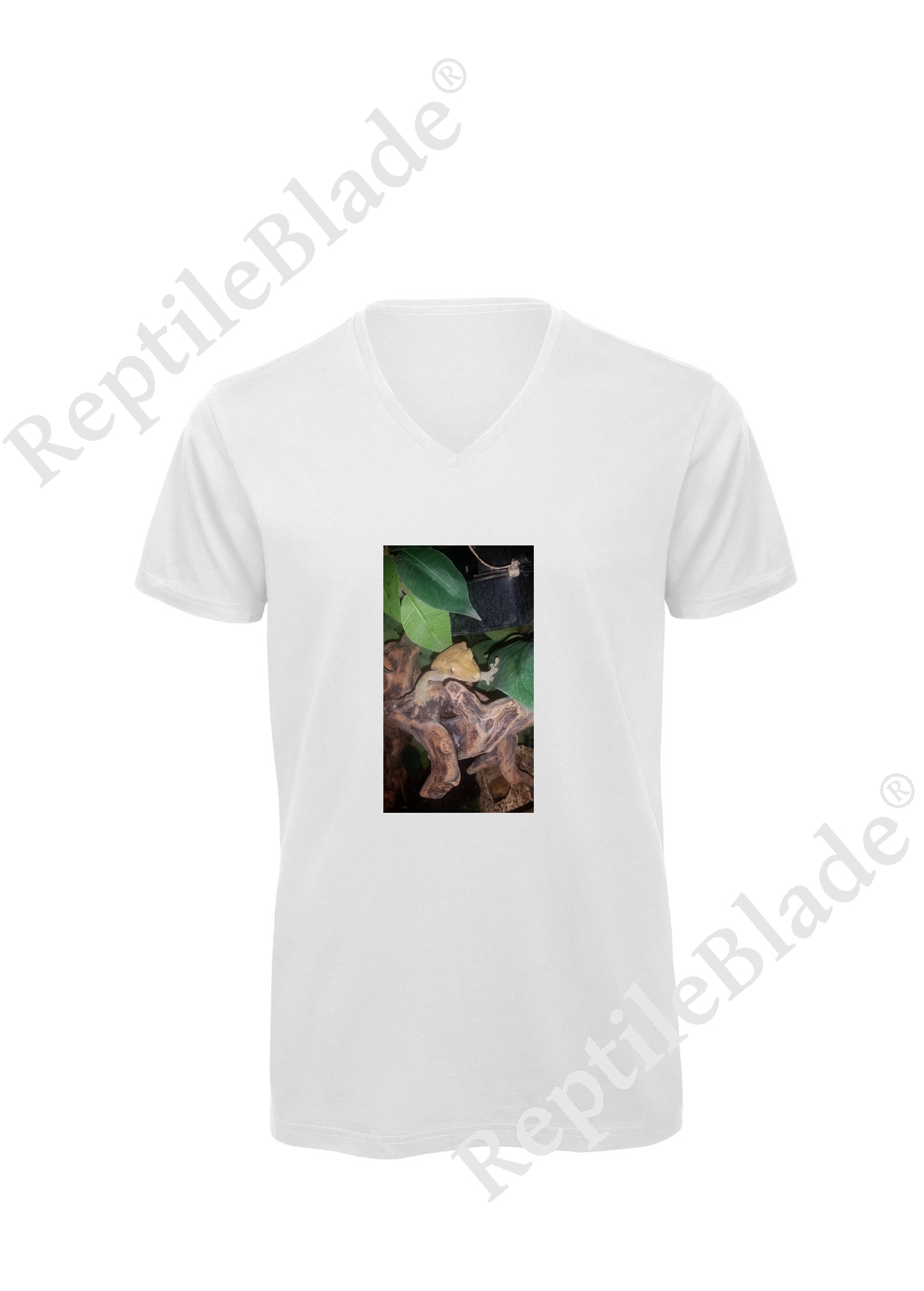 Miniature T-shirt homme col v "Lilo tortues"