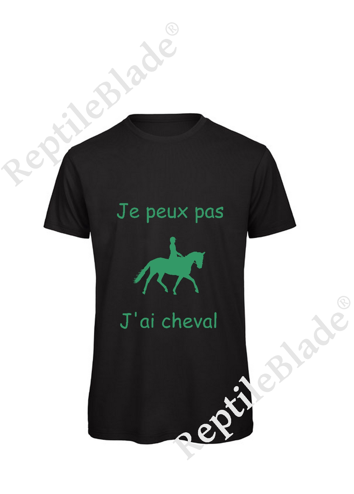 Miniature T-shirt homme "Je peux pas j'ai cheval"