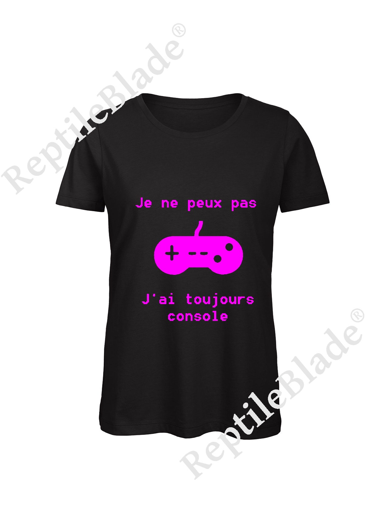 Miniature T-shirt femme "Je peux pas j'ai toujours console"