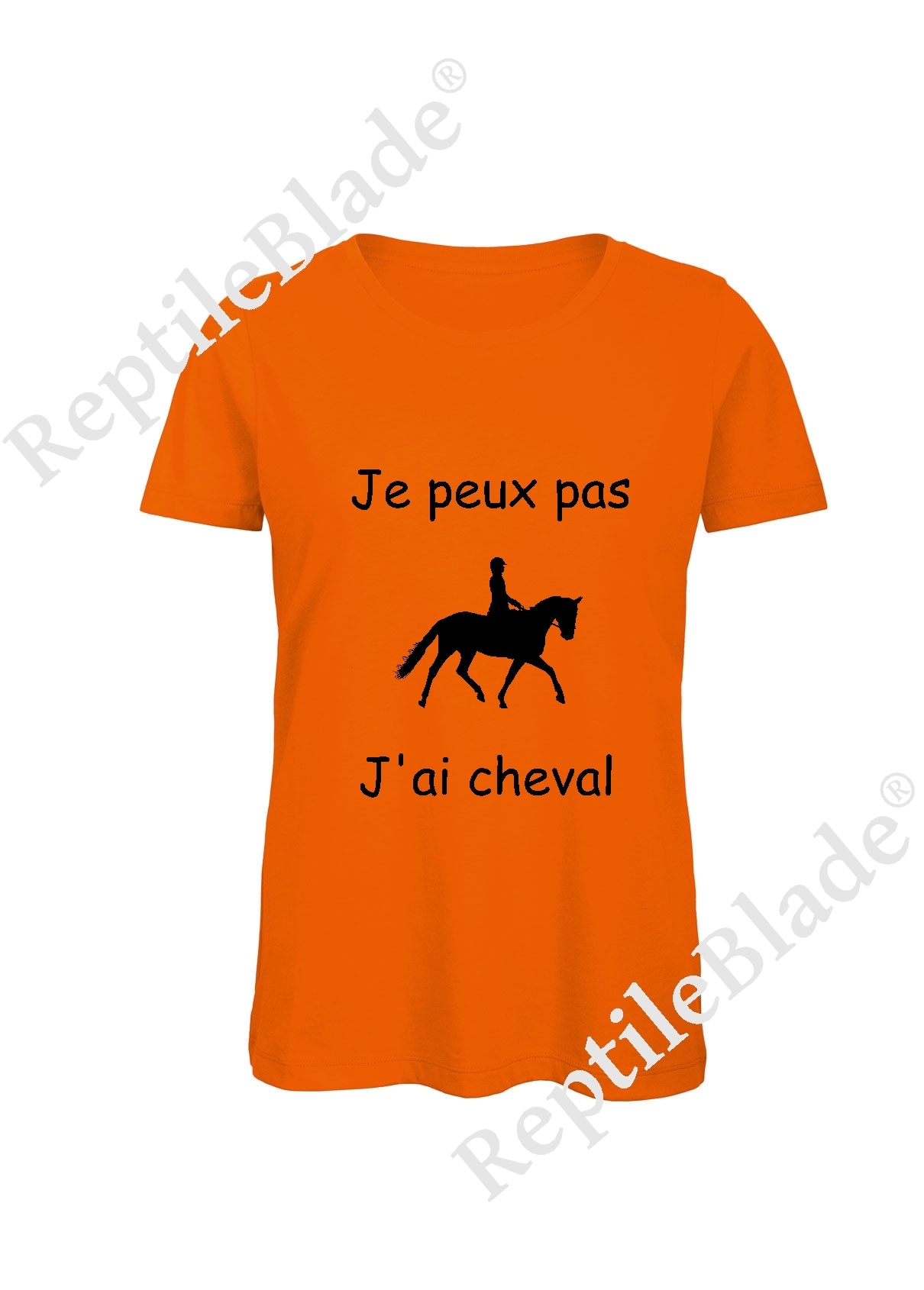 Miniature T-shirt femme "Je peux pas j'ai cheval"