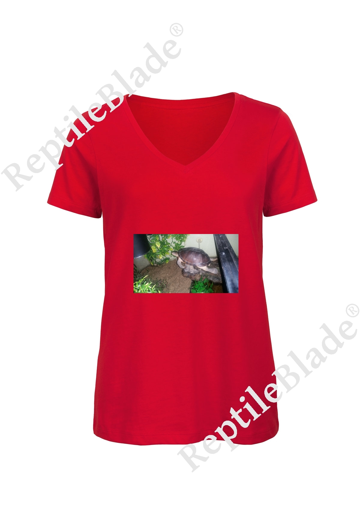 Miniature T-shirt femme col v "Lilo tortues"