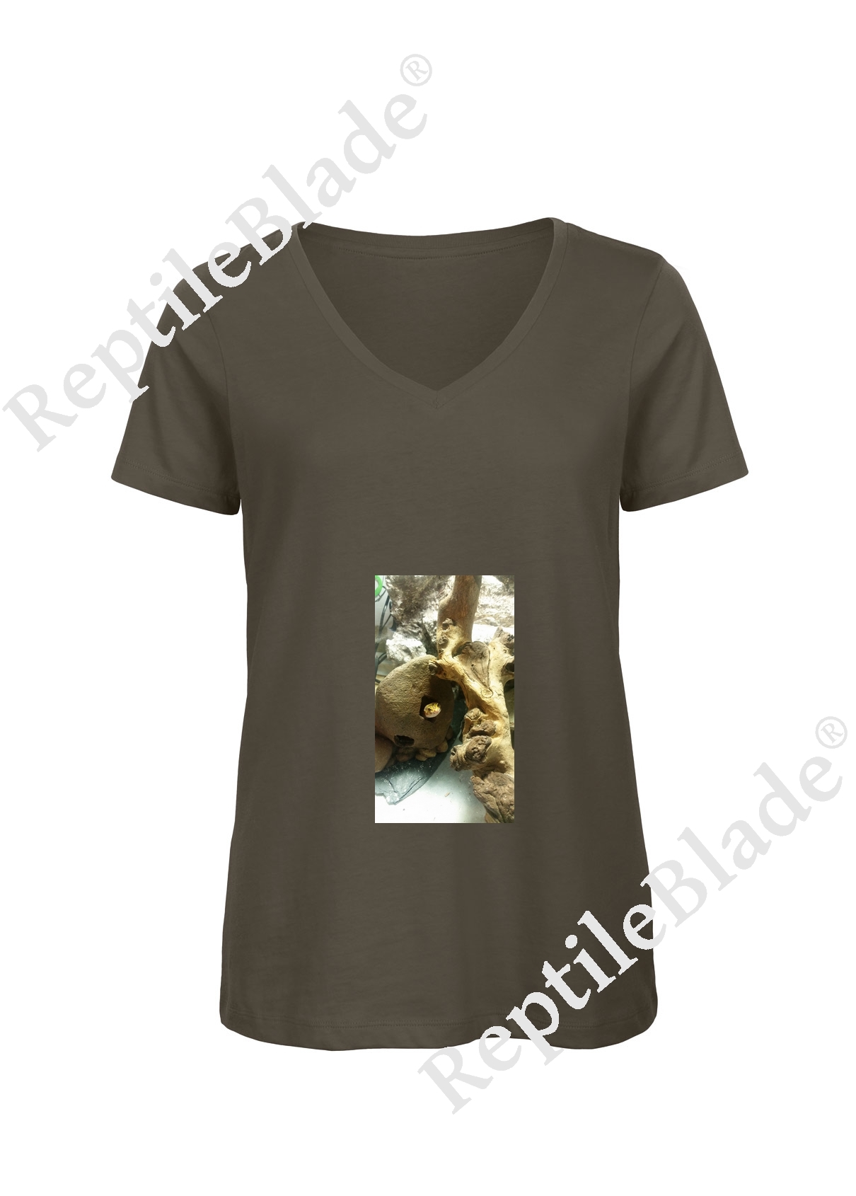 Miniature T-shirt femme col v "Lilo tortues"