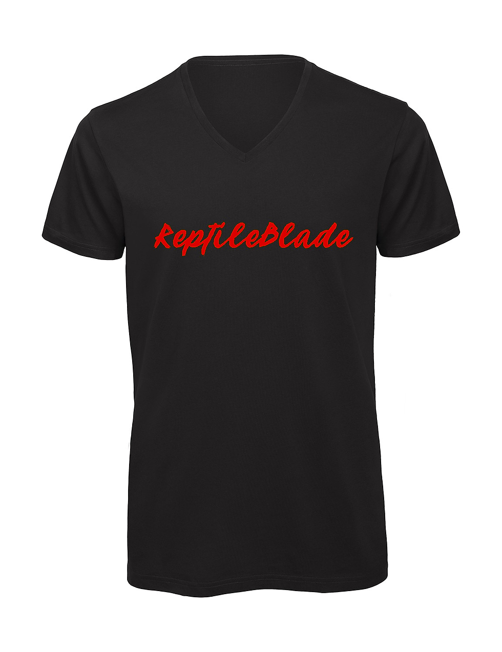 Miniatura: T-shirt homme col v "Reptileblade"