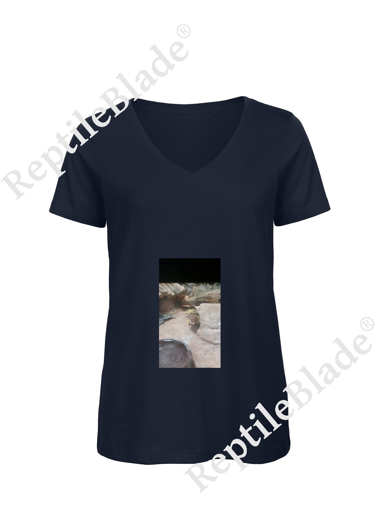 Miniature T-shirt femme col v "Lilo tortues"