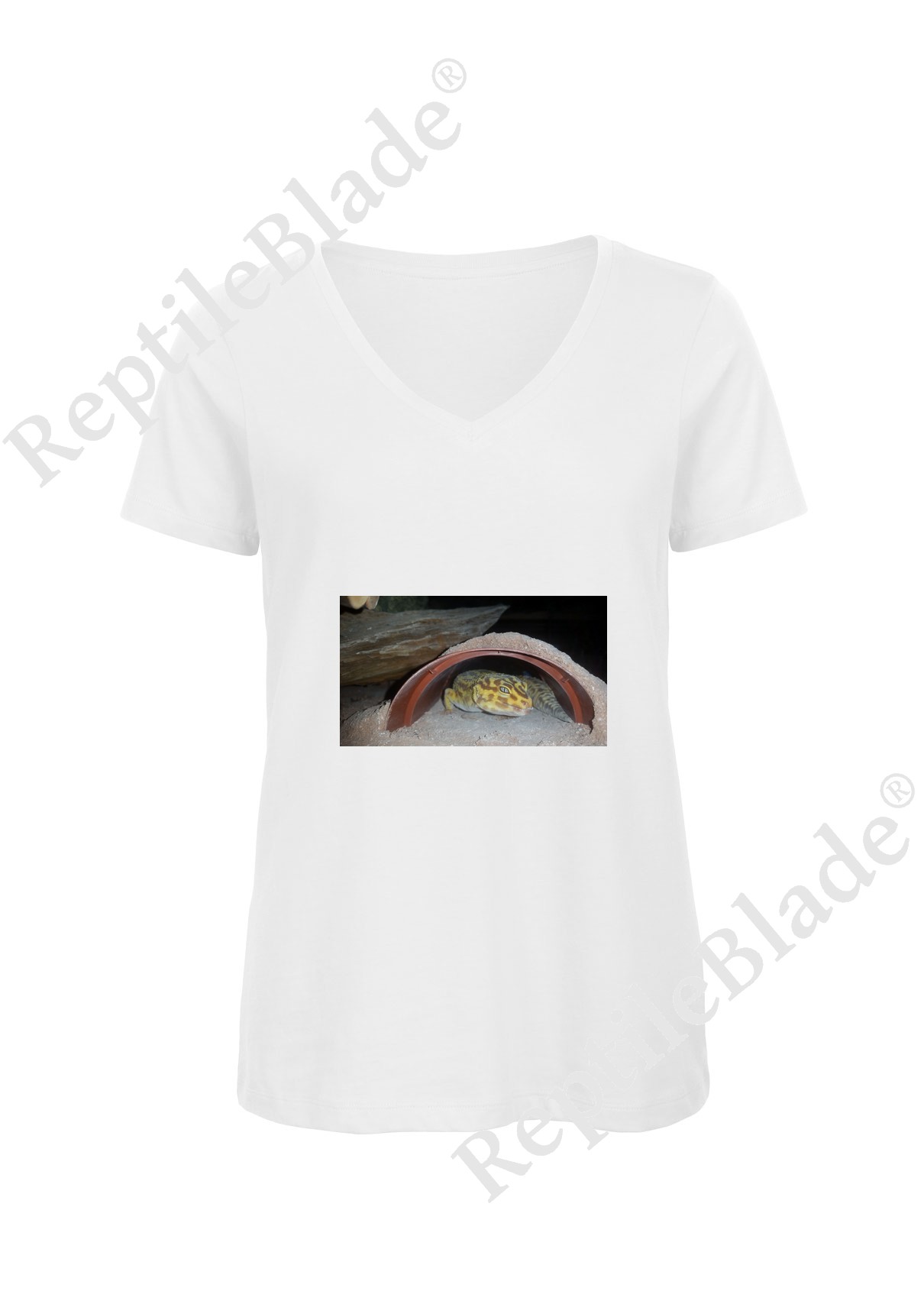 Miniature T-shirt femme col v "Lilo tortues"