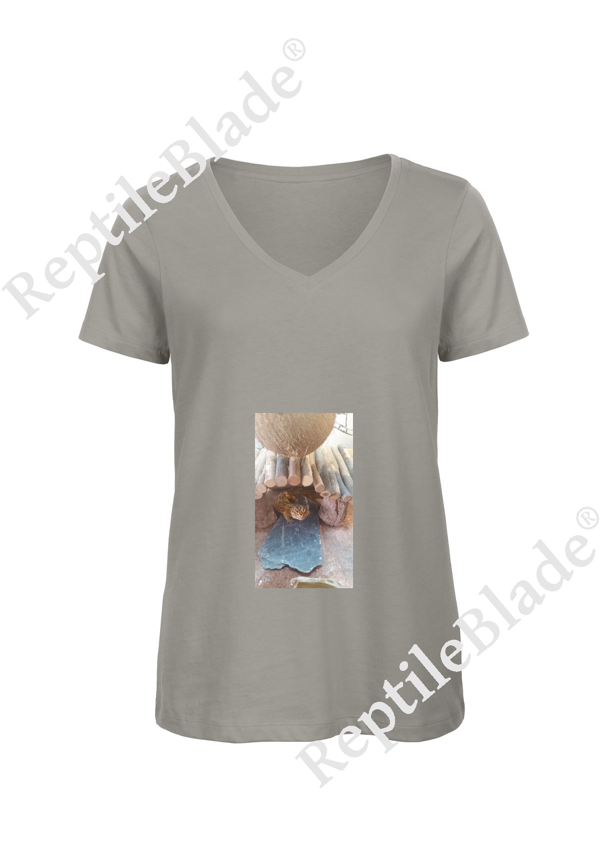 T-shirt femme col v "Lilo tortues"