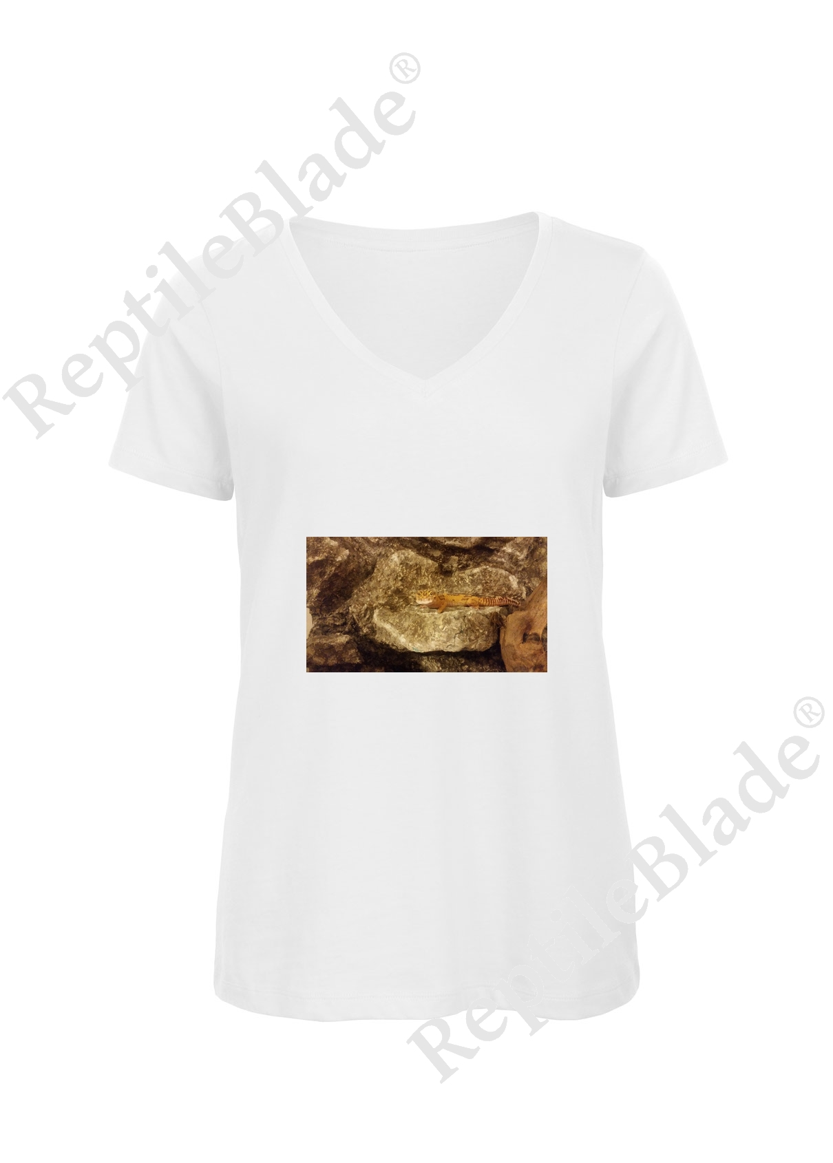 Miniature T-shirt femme col v "Lilo tortues"