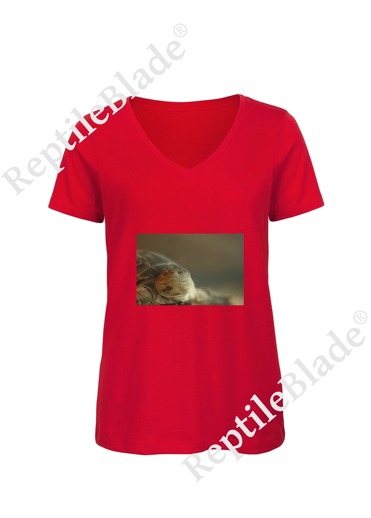 Miniature T-shirt femme col v "Lilo tortues"