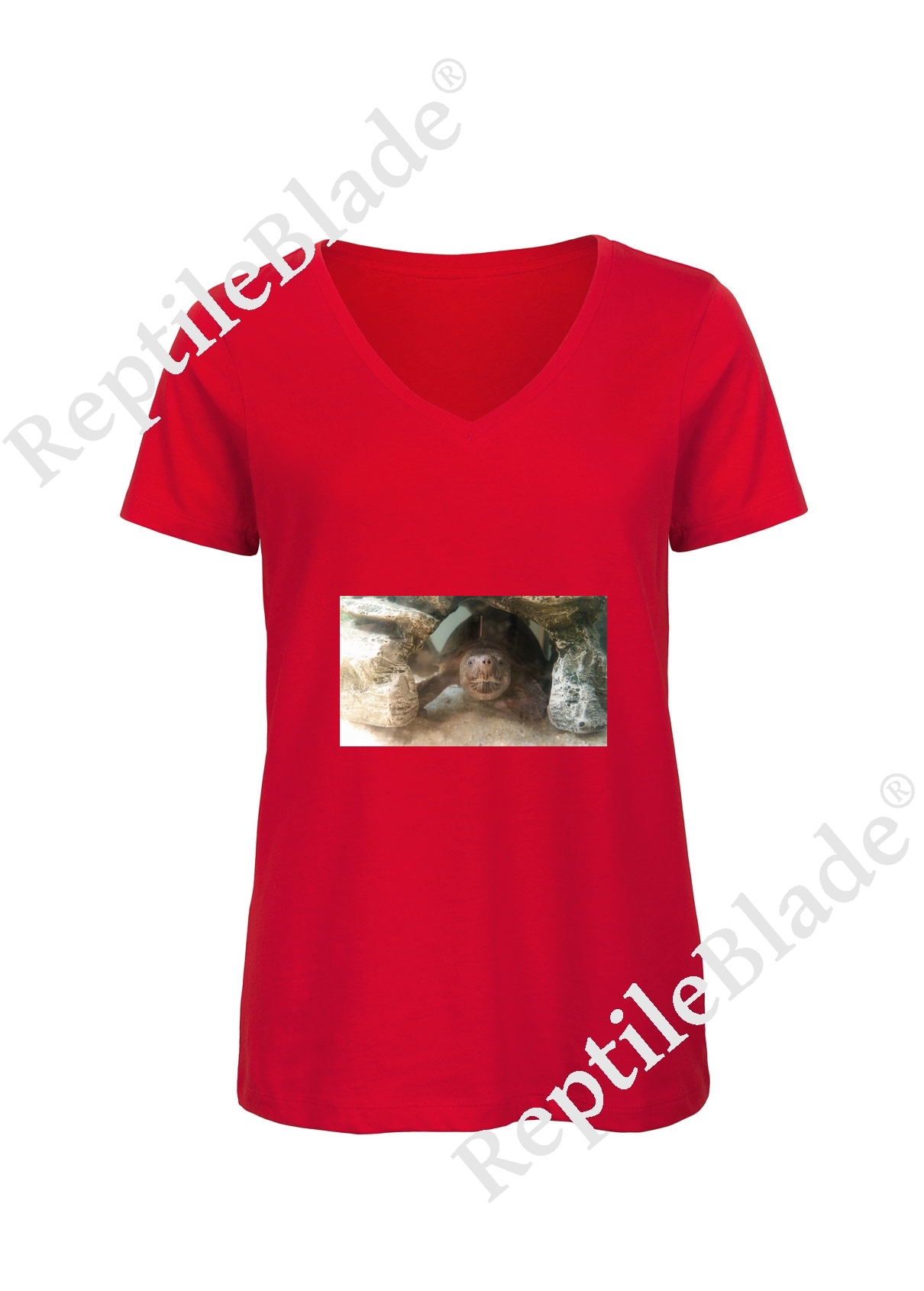 Miniature T-shirt femme col v "Lilo tortues"