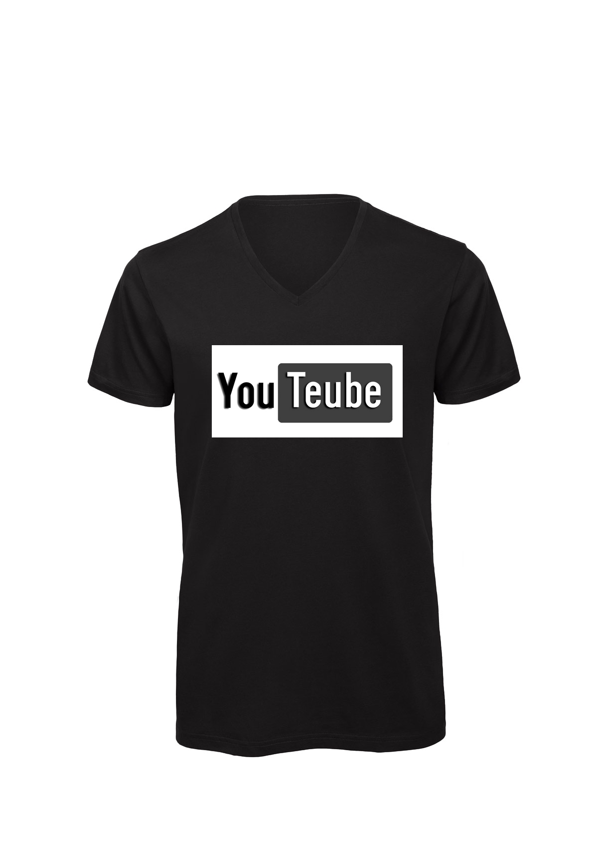 T-shirt homme col v  "Youteube"