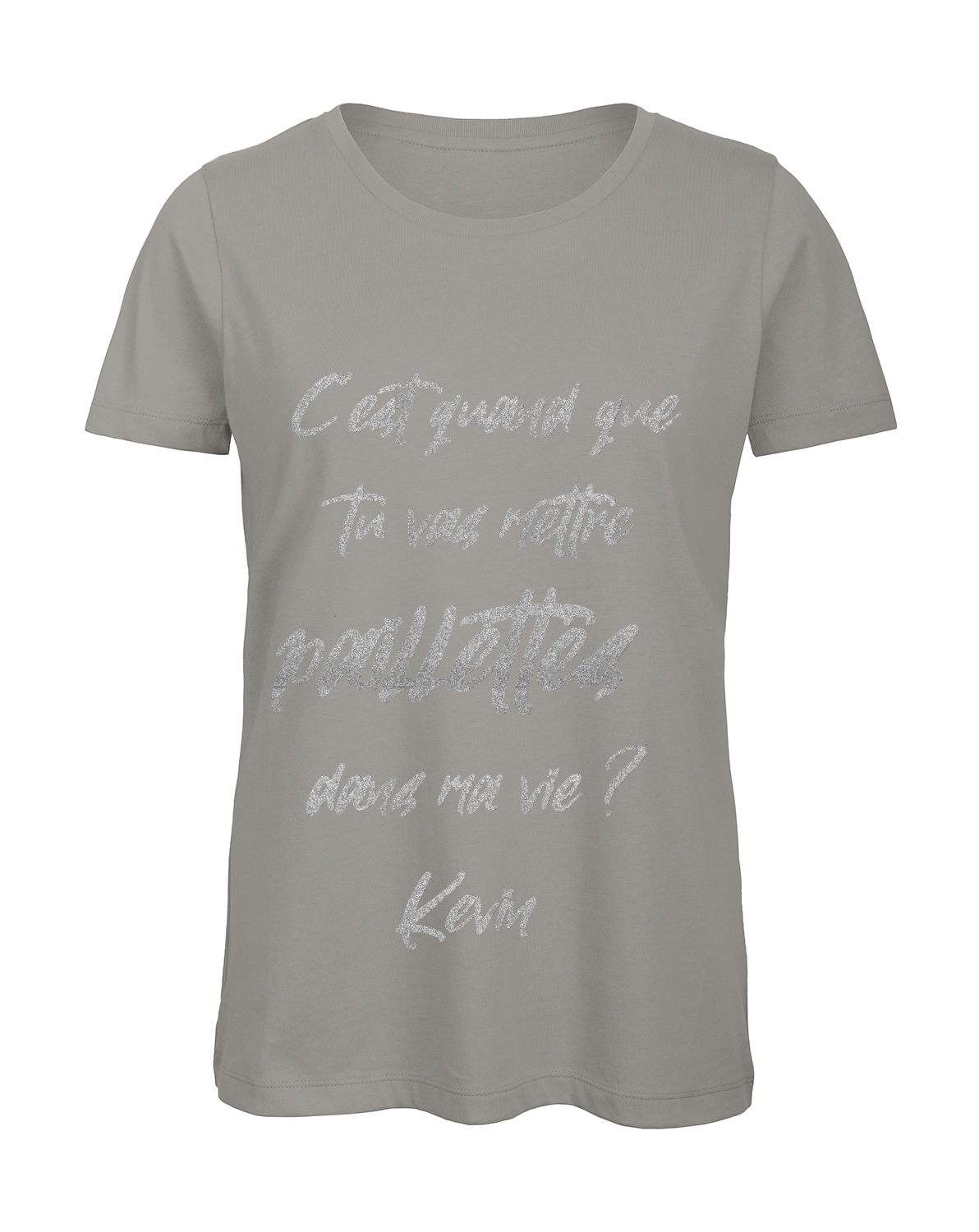 Miniature T-shirt femme "C'est quand que tu vas mettre des paillettes dans ma vie"