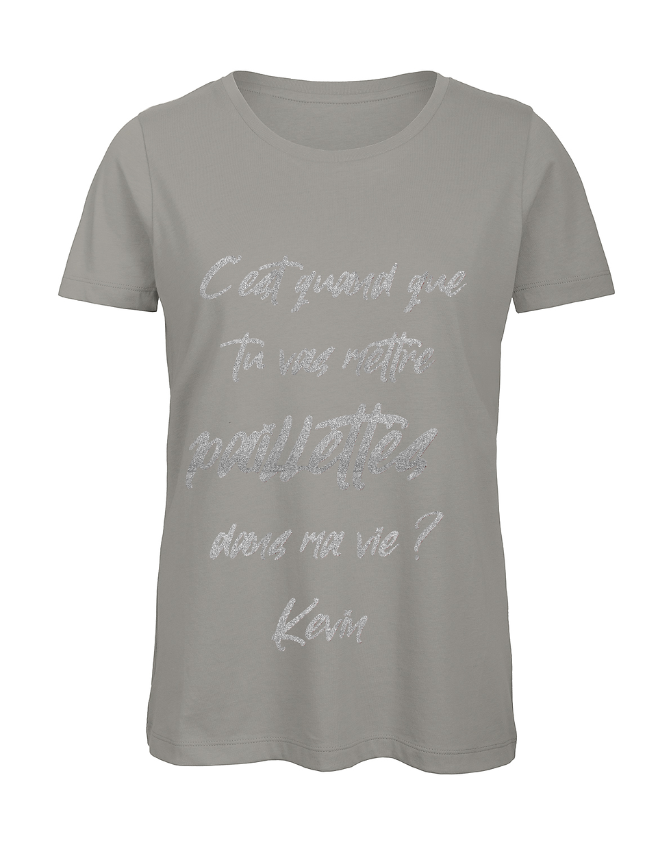 Thumbnail: T-shirt femme "C'est quand que tu vas mettre des paillettes dans ma vie"