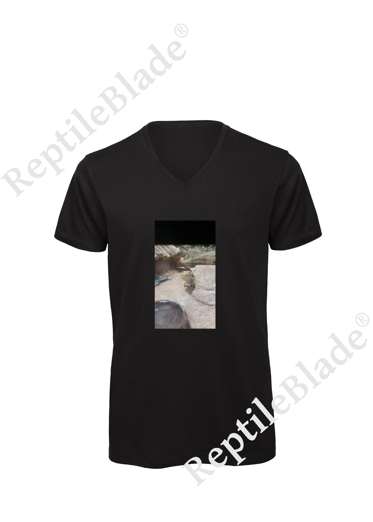 Miniature T-shirt homme col v "Lilo tortues"