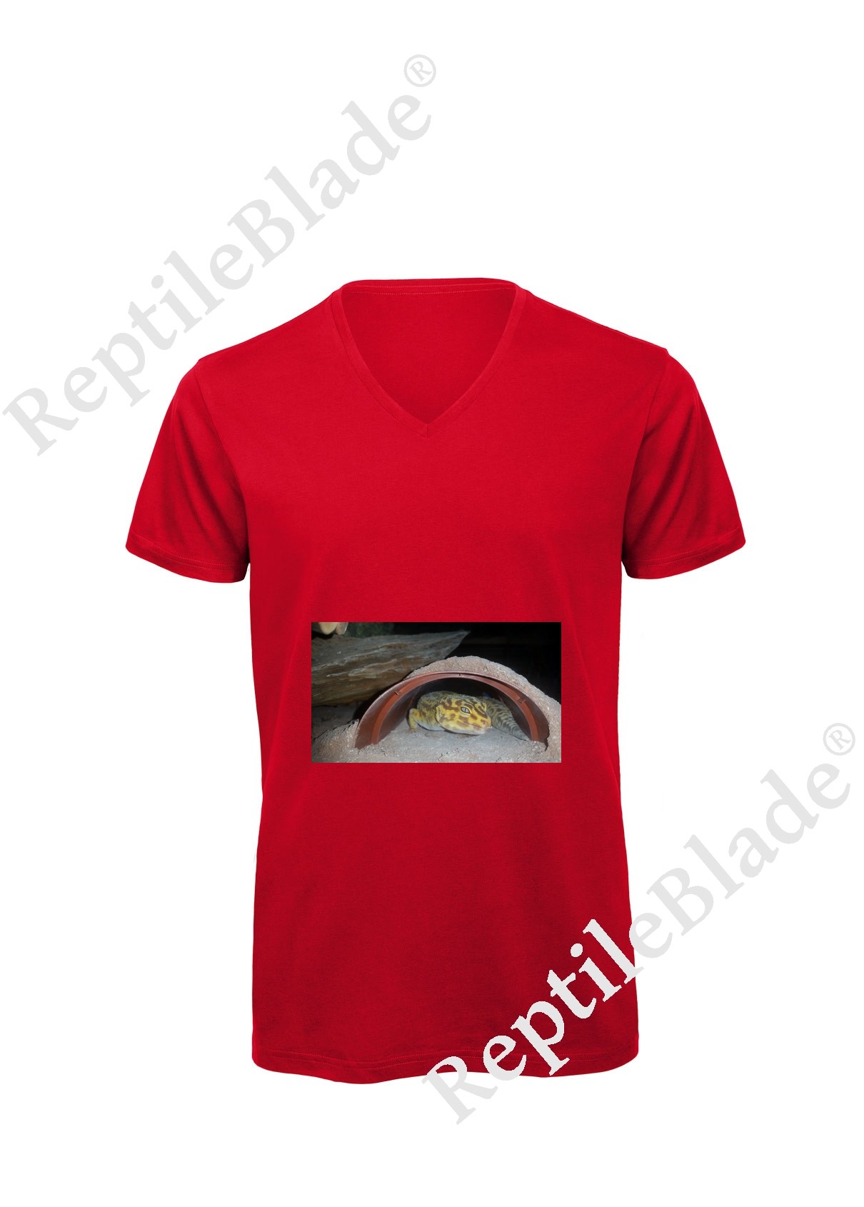 Miniature T-shirt homme col v "Lilo tortues"
