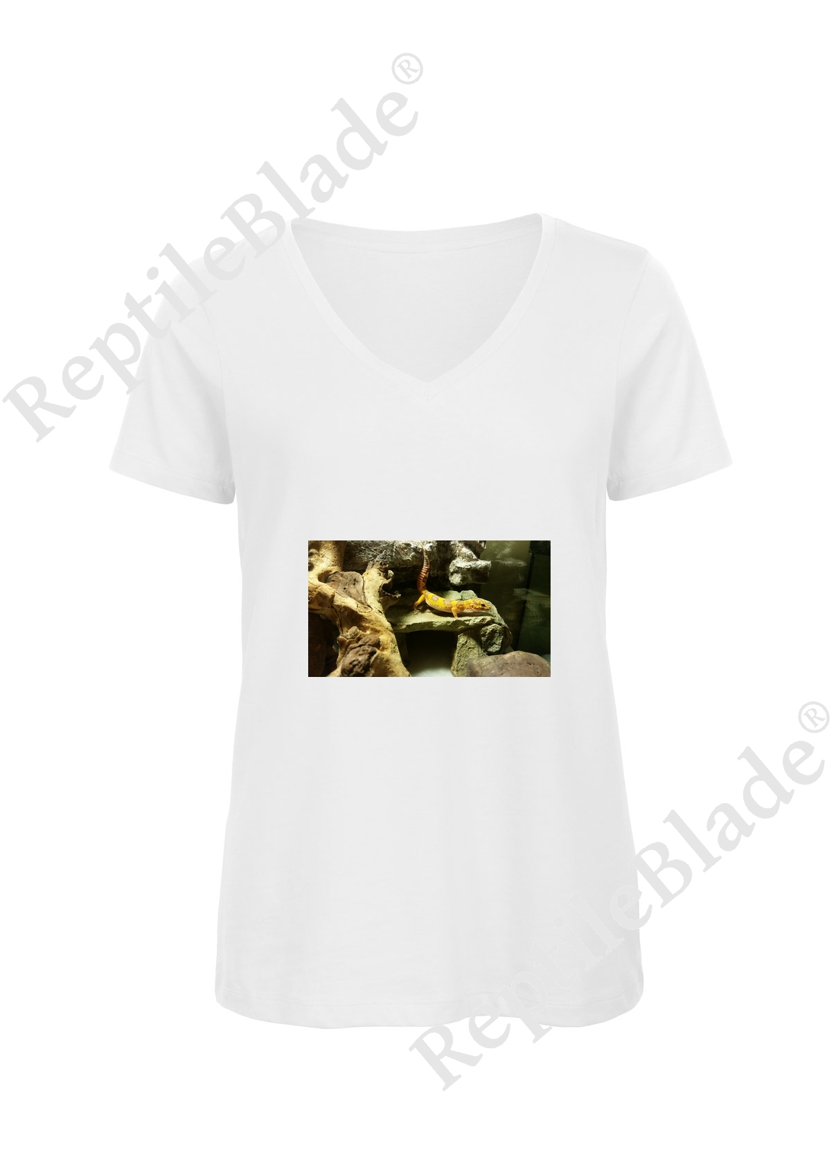 Miniature T-shirt femme col v "Lilo tortues"