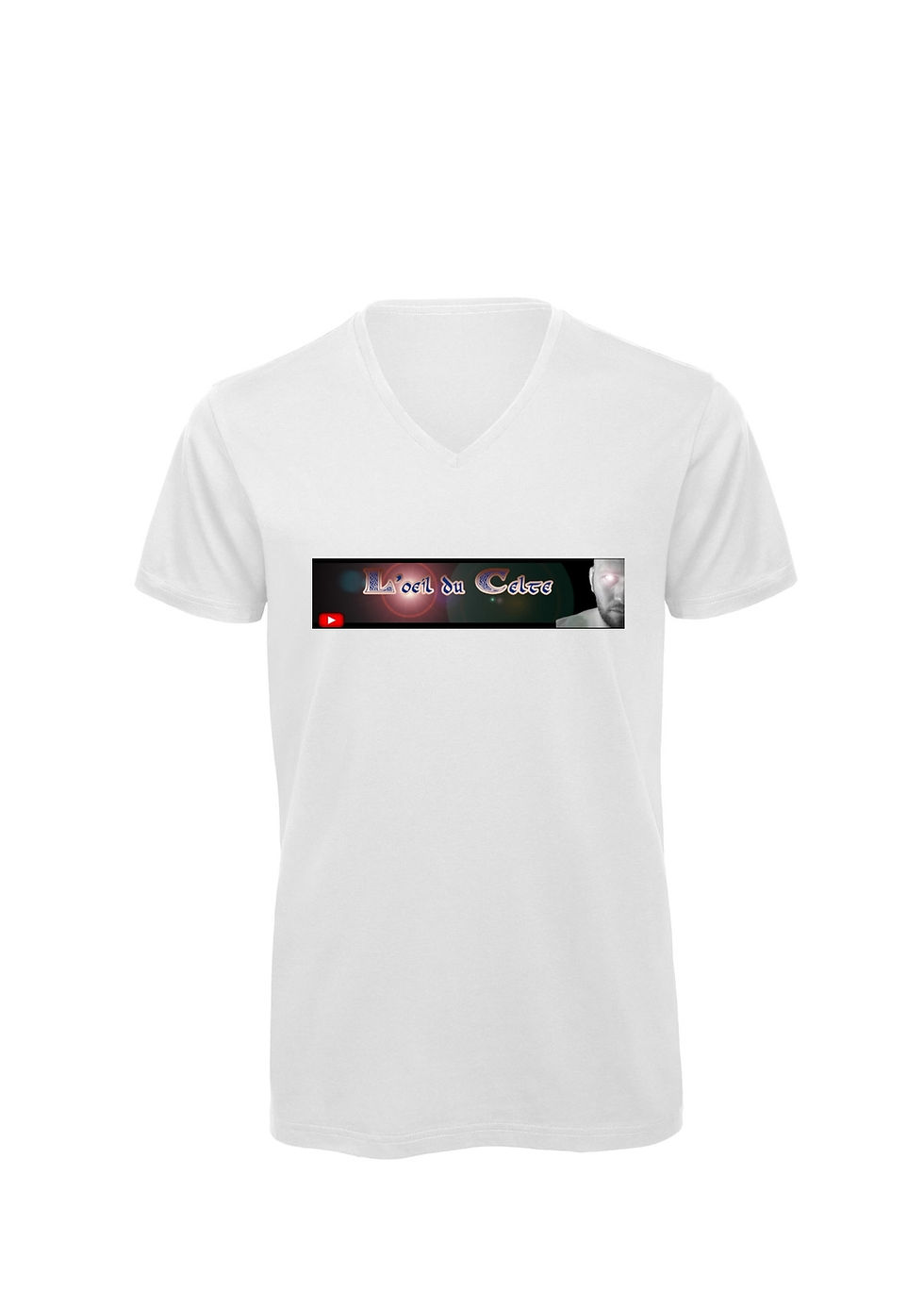 Miniatura: T-shirt homme col v "l'oeil du celte"