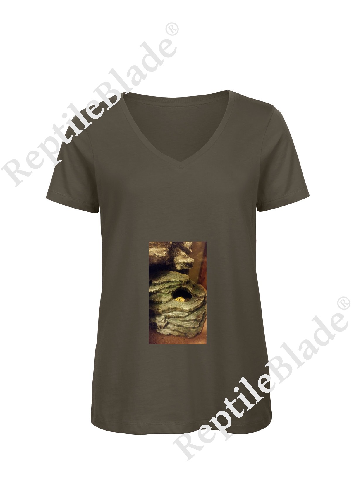 Miniature T-shirt femme col v "Lilo tortues"