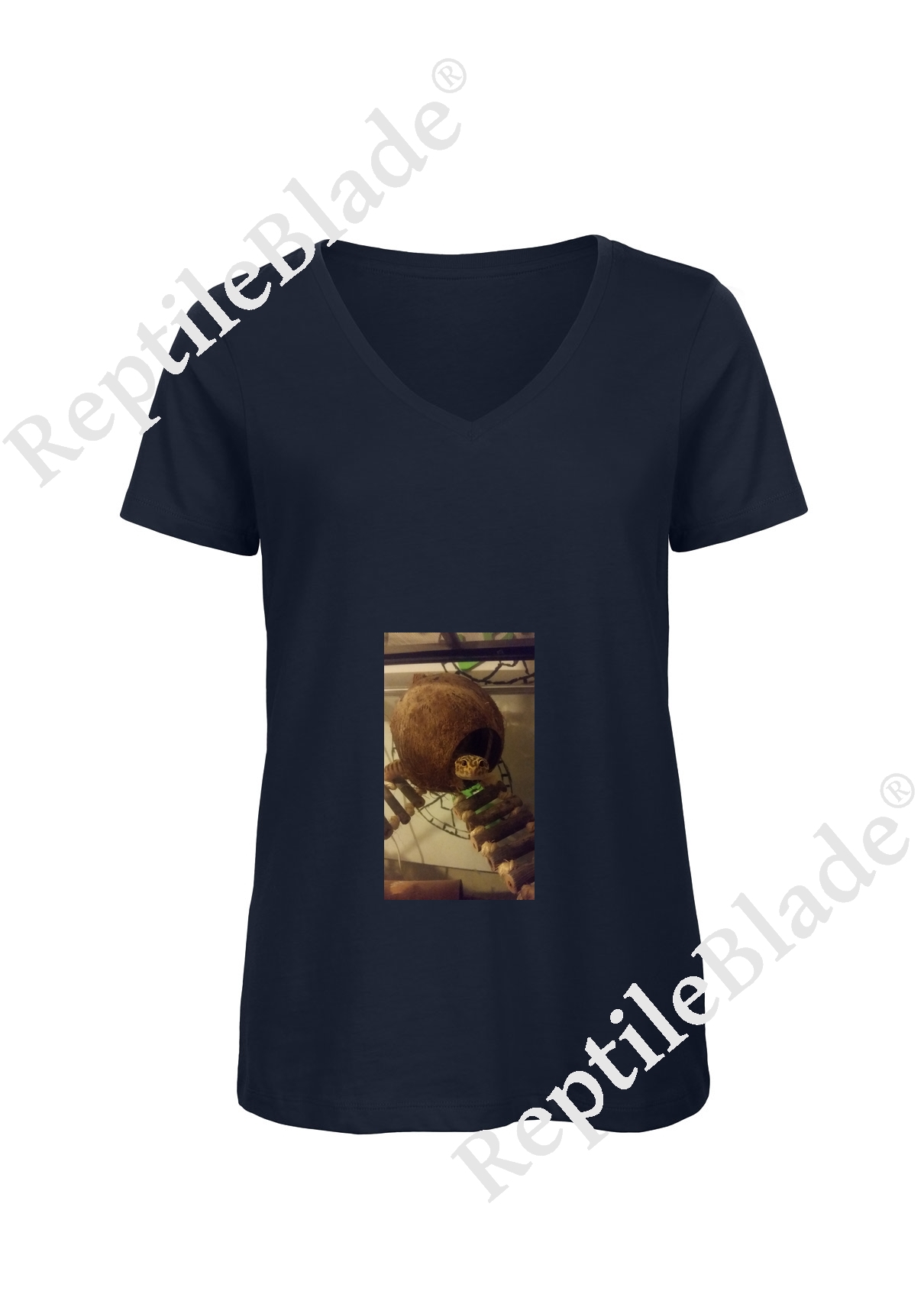 Miniature T-shirt femme col v "Lilo tortues"