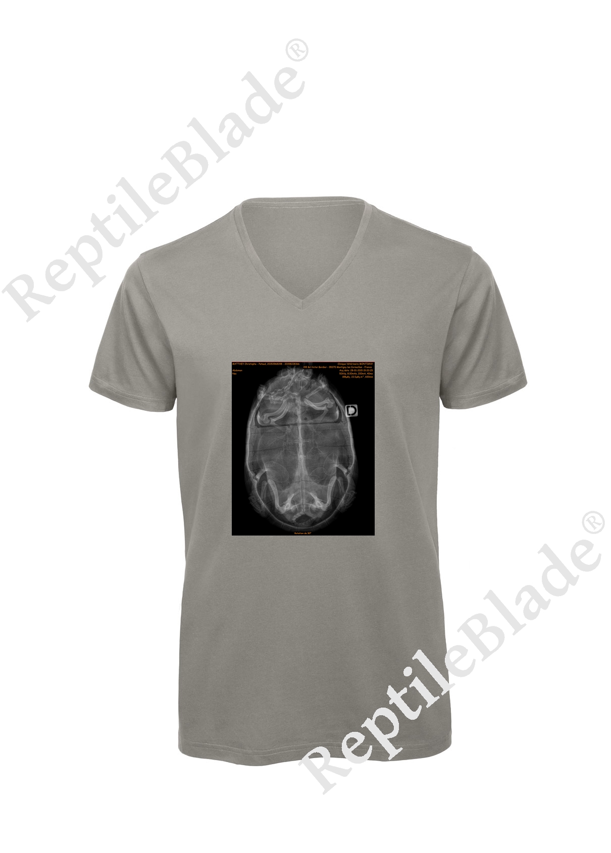 Miniature T-shirt homme col v "Lilo tortues"