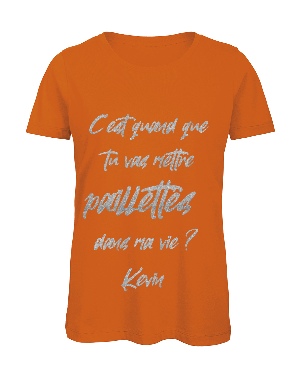 Miniature T-shirt femme "C'est quand que tu vas mettre des paillettes dans ma vie"