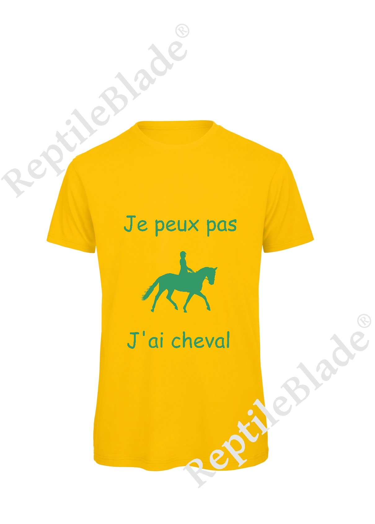Miniature T-shirt homme "Je peux pas j'ai cheval"