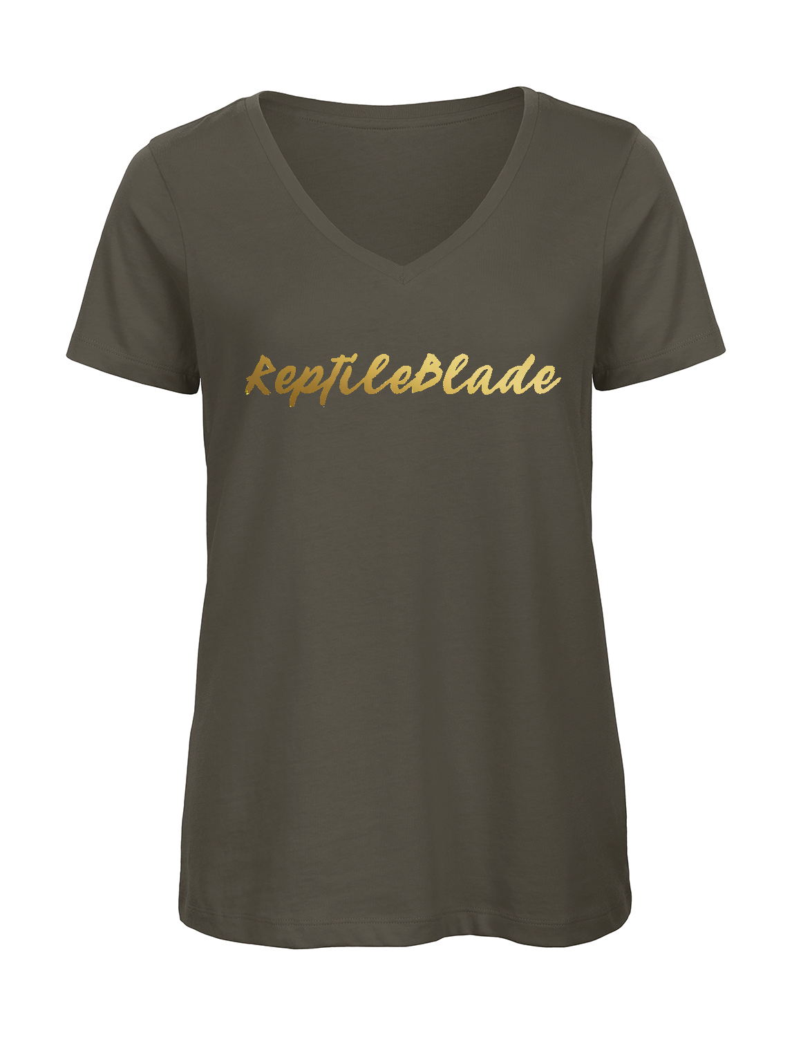 Miniature T-shirt femme col v "ReptileBlade"