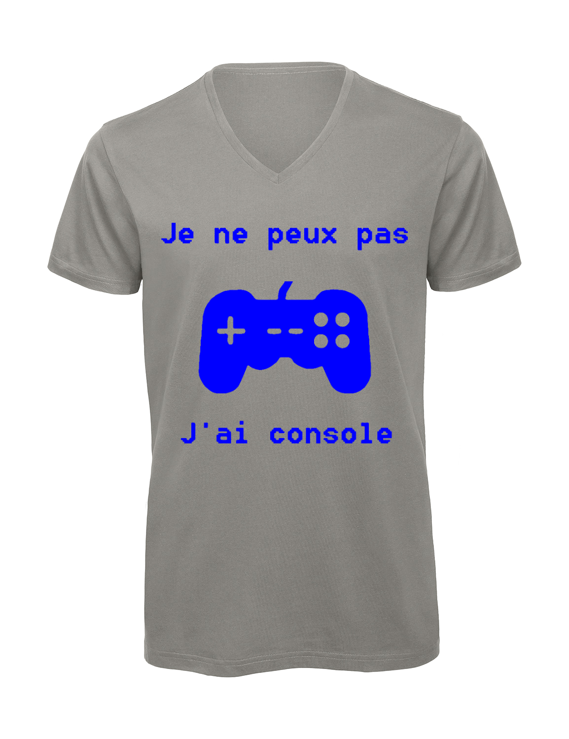 Miniature T-shirt homme col v "Je peux pas j'ai console"