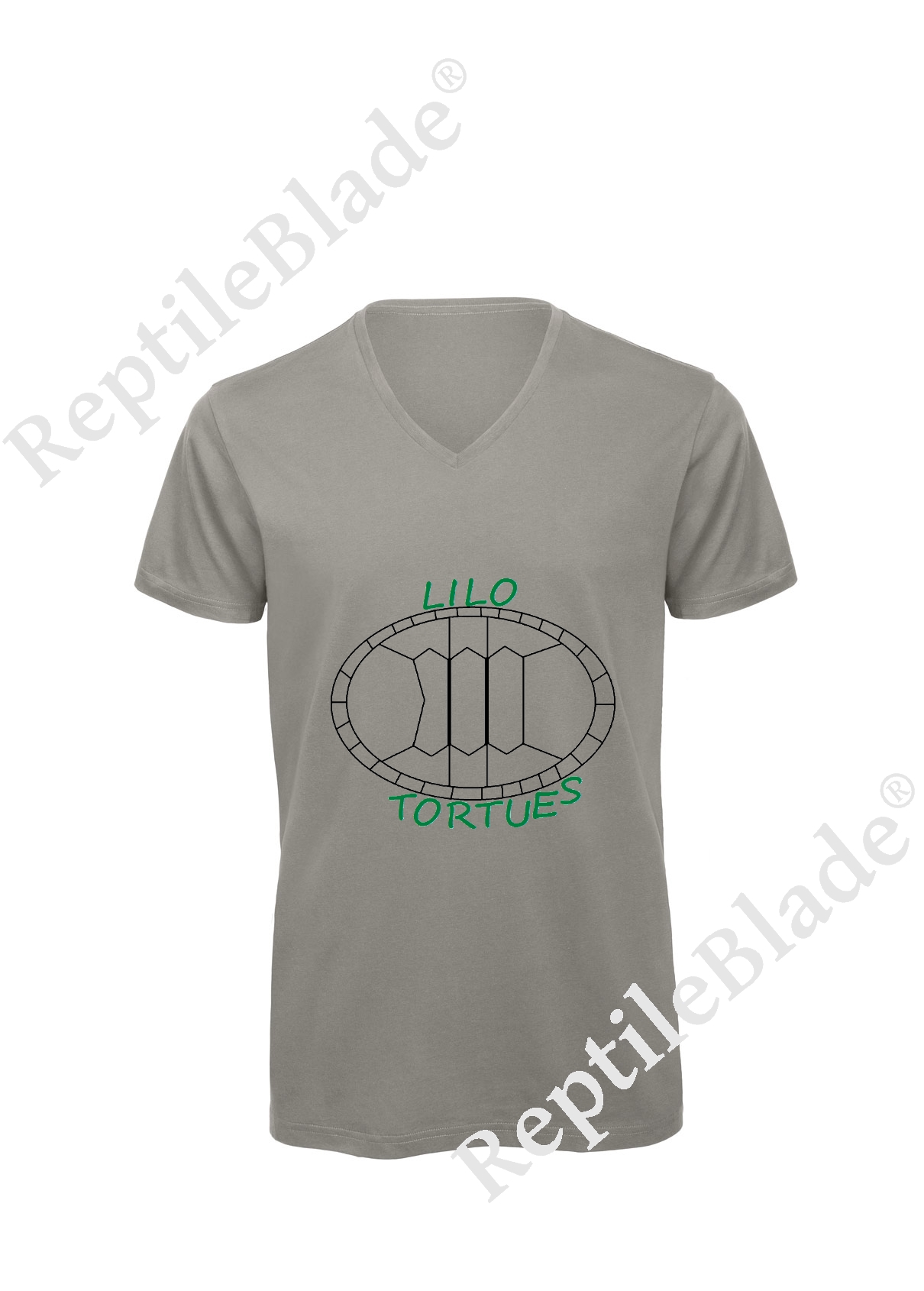 T-shirt homme col v "Lilo tortues"