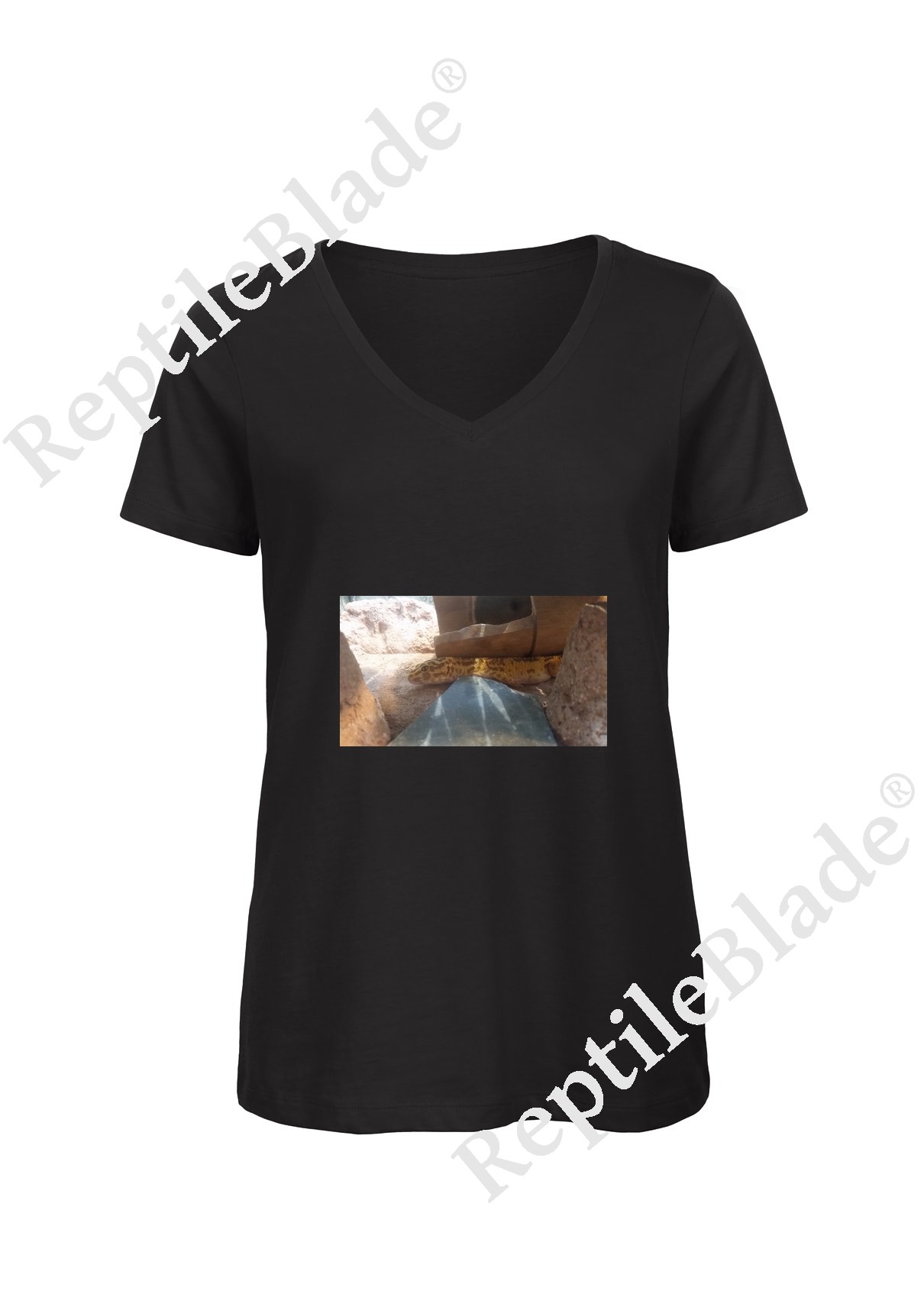 Miniature T-shirt femme col v "Lilo tortues"