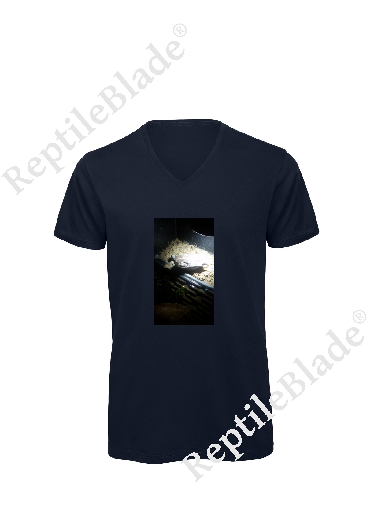 Miniature T-shirt homme col v "Lilo tortues"