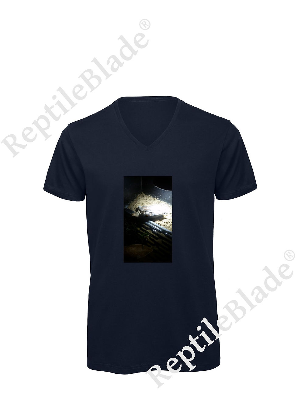 الصورة المصغرة: T-shirt homme col v "Lilo tortues"