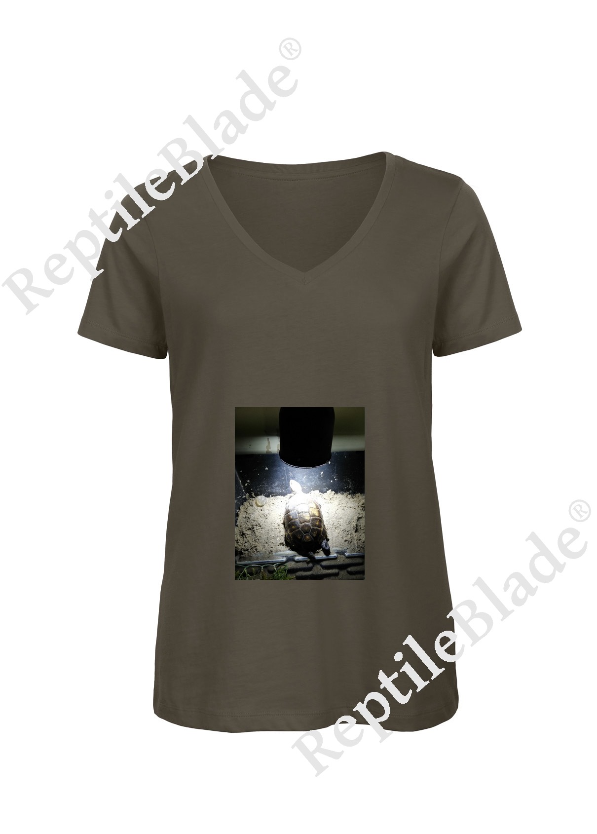 Miniature T-shirt femme col v "Lilo tortues"