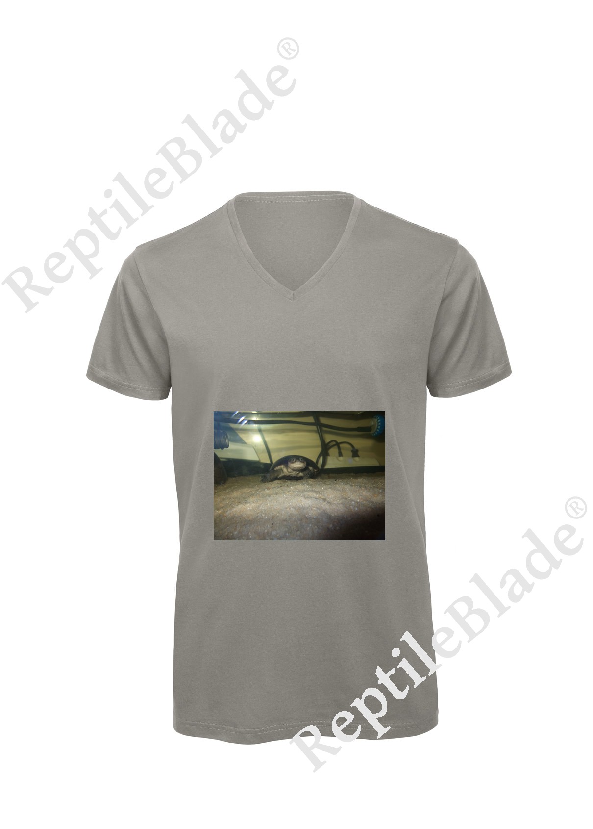 T-shirt homme col v "Lilo tortues"