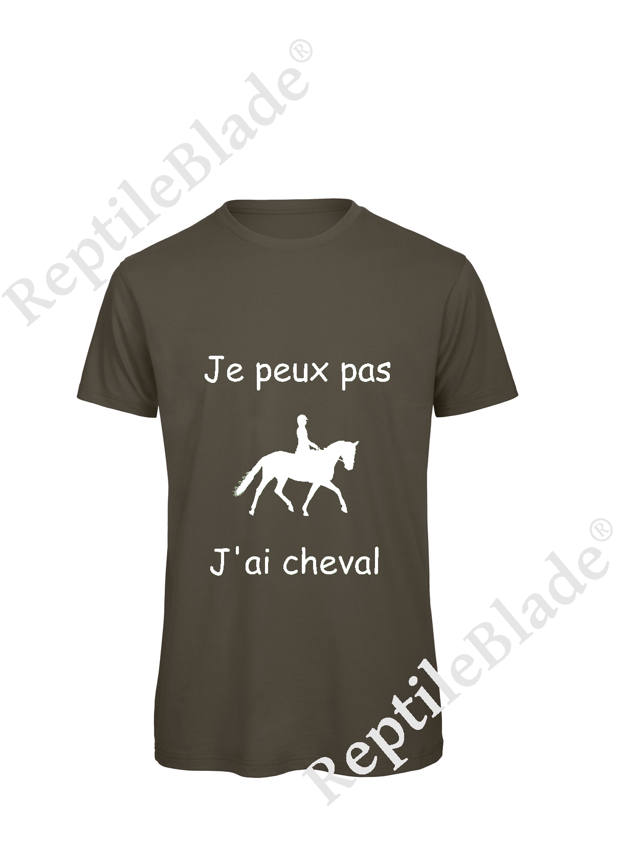 Miniature T-shirt homme "Je peux pas j'ai cheval"