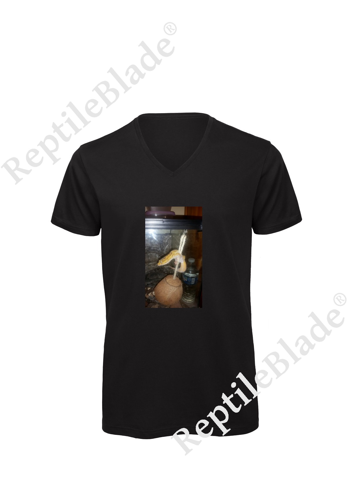 Miniature T-shirt homme col v "Lilo tortues"