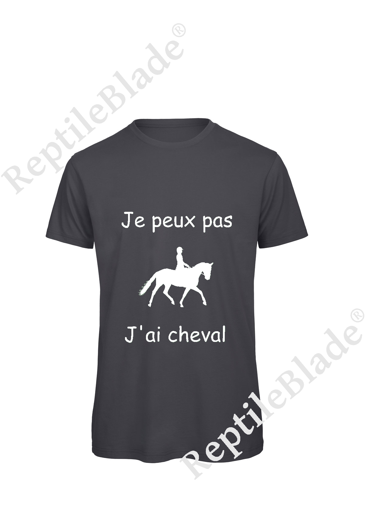 Miniature T-shirt homme "Je peux pas j'ai cheval"