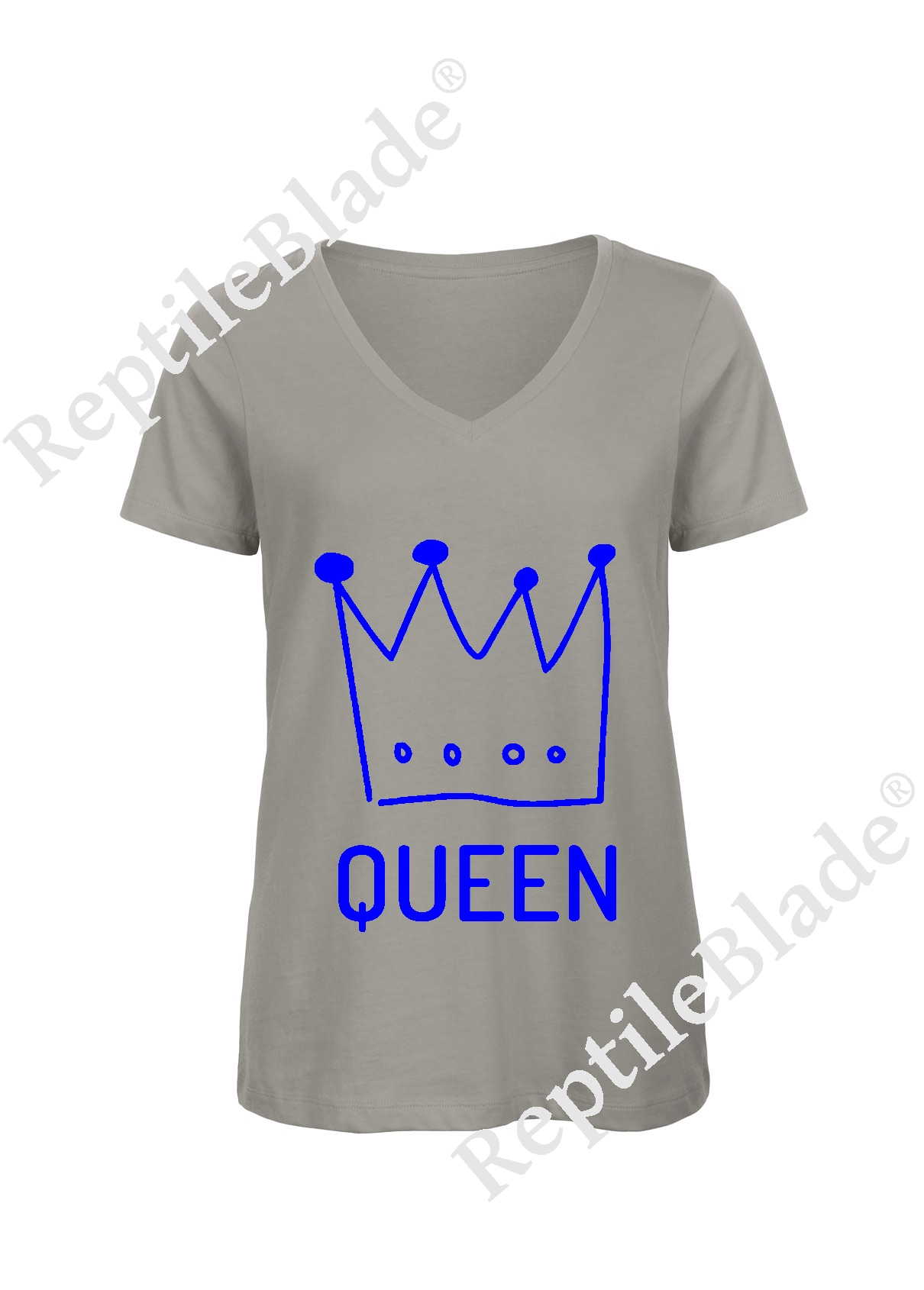 Miniature T-shirt femme col v "queen"