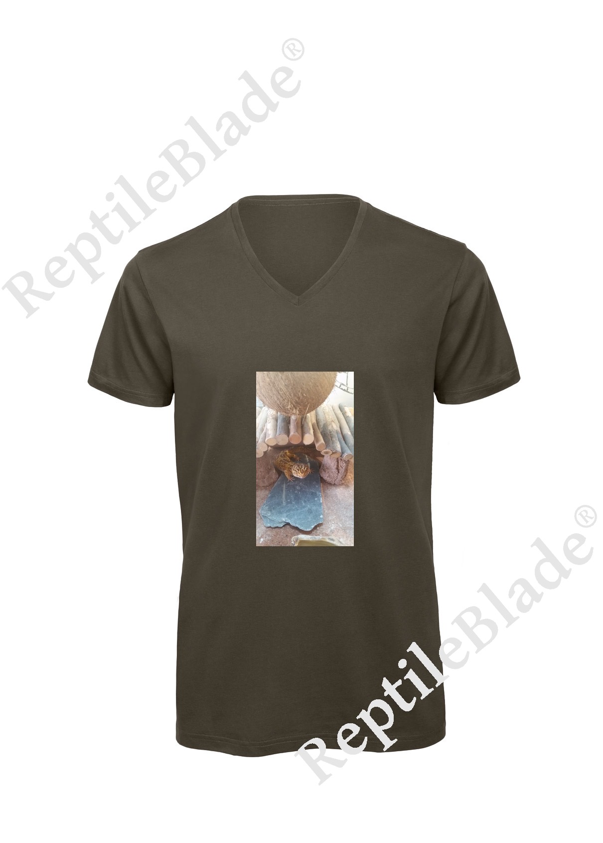 T-shirt homme col v "Lilo tortues"