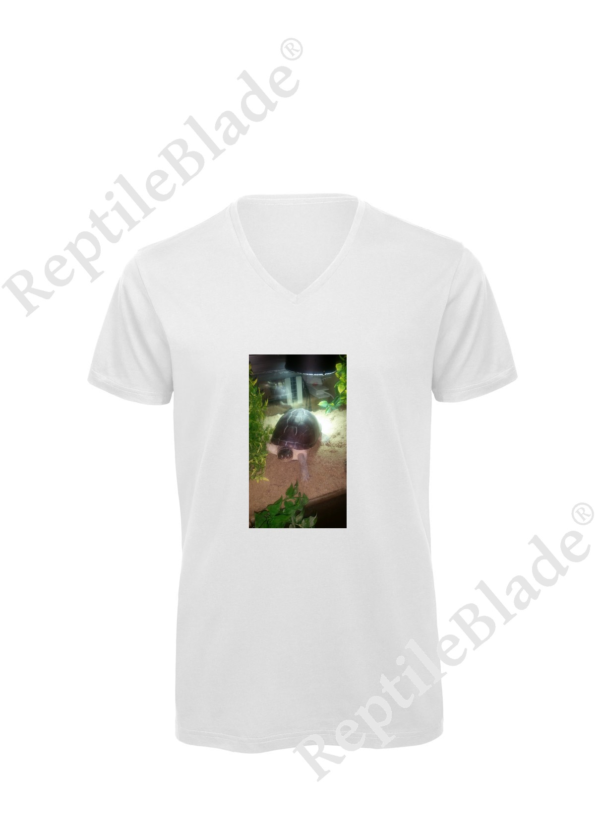 T-shirt homme col v "Lilo tortues"