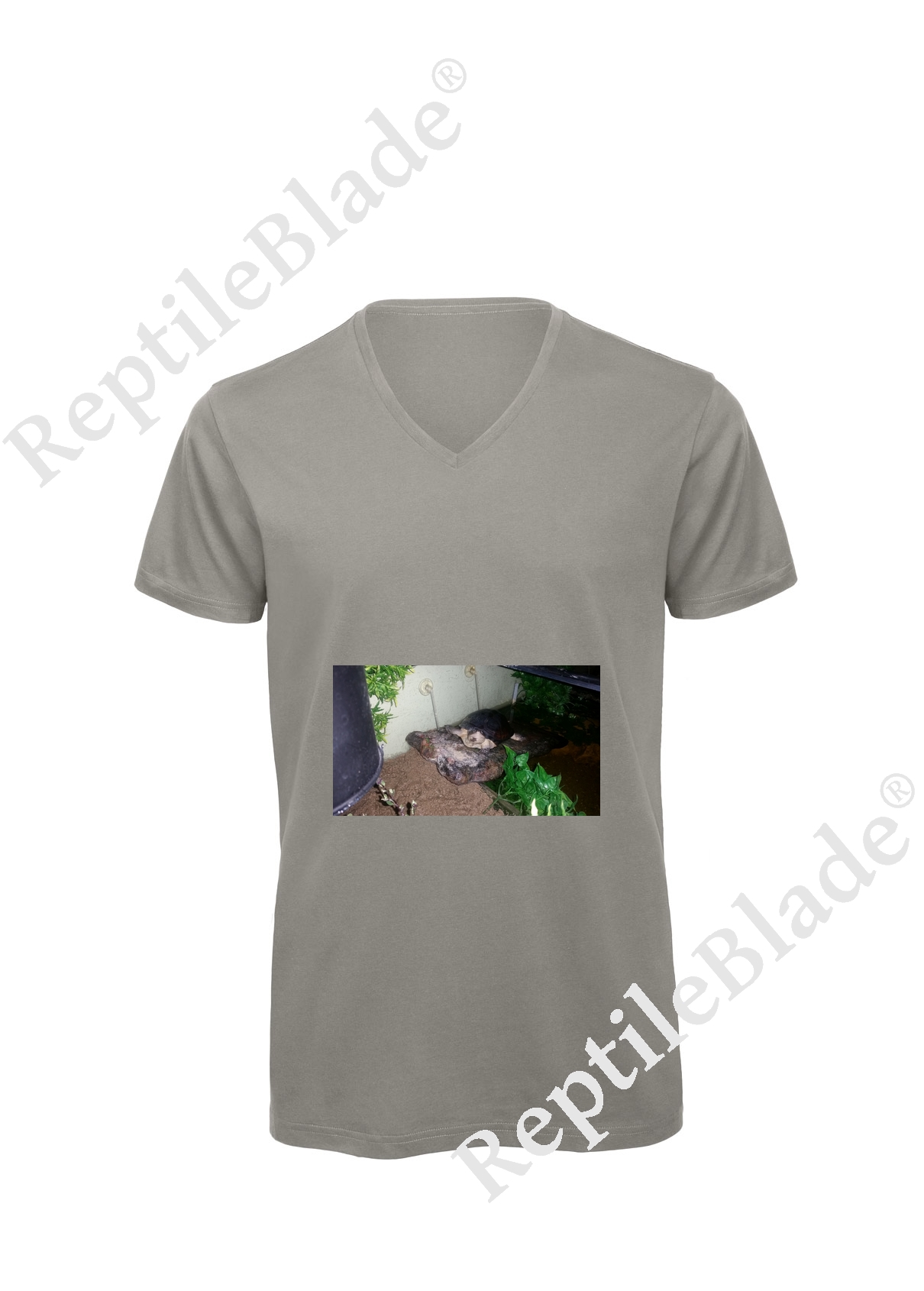 T-shirt homme col v "Lilo tortues"